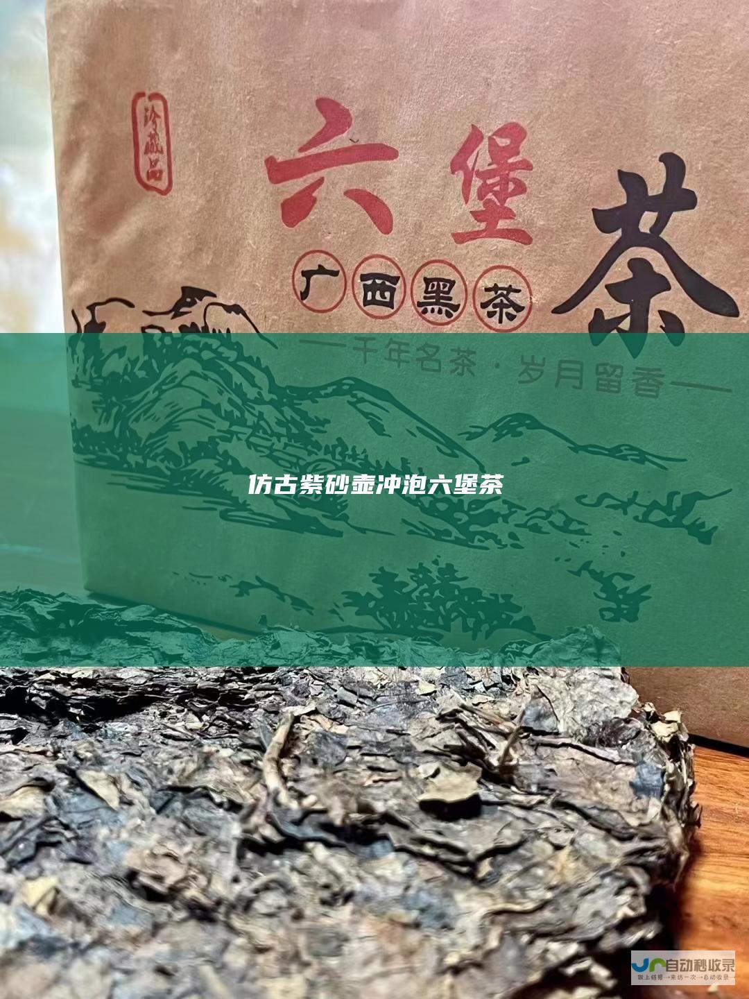 仿古紫砂壶冲泡六堡茶